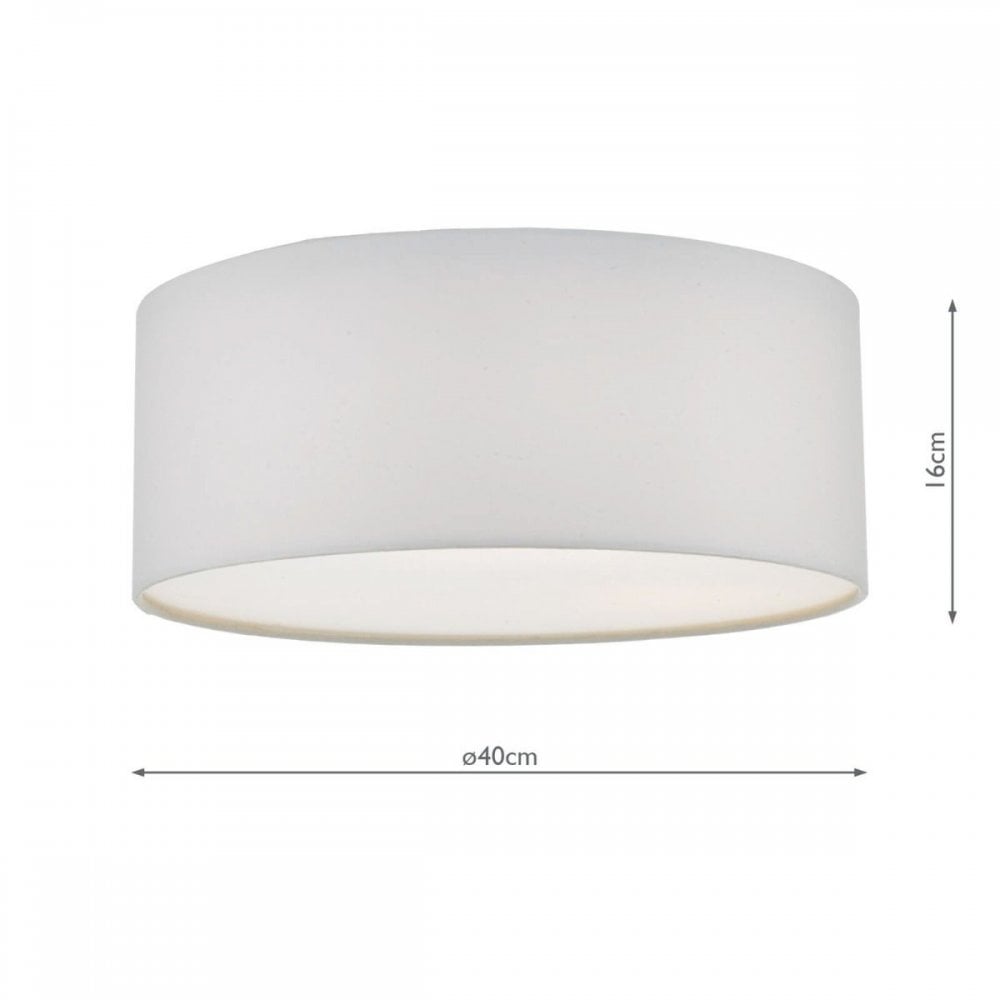 Cierro 3 Light Flush Fitting in Ivory