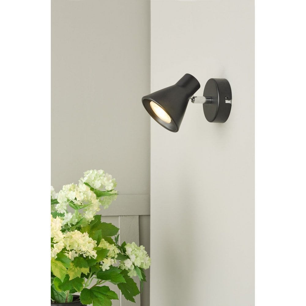Diza Single Spotlight in Matt Black