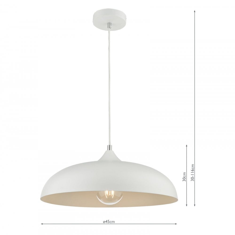Kaelan Pendant in White