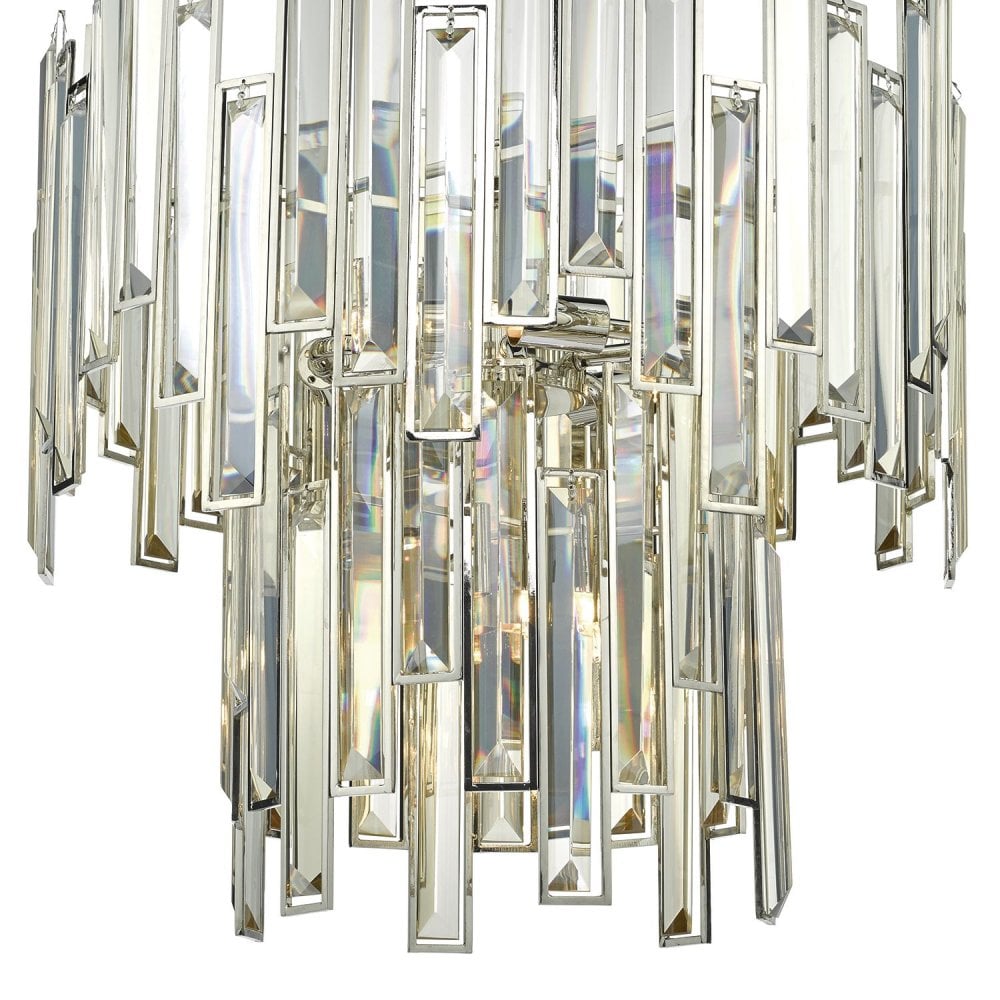 Odile 6 Light Champagne Crystal Pendant in Frame