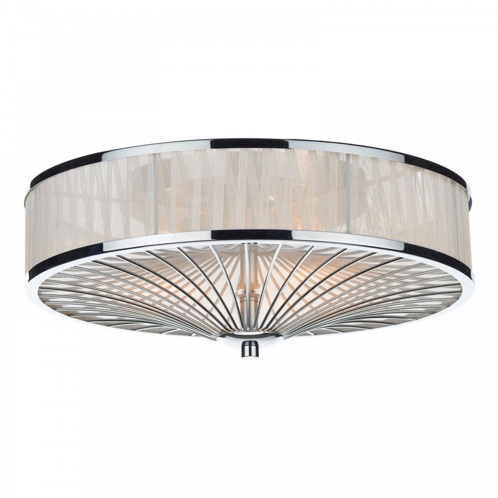 Oslo 3 Light Polished Chrome Flush Fitting