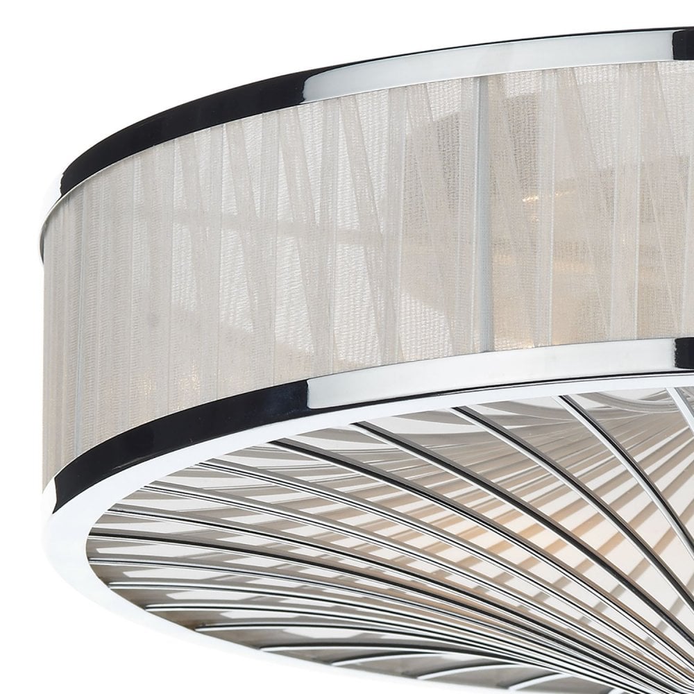Oslo 3 Light Polished Chrome Flush Fitting