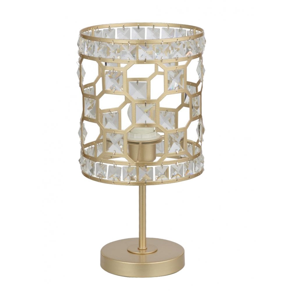 Diana Crystal Table Lamp in Champagne Gold