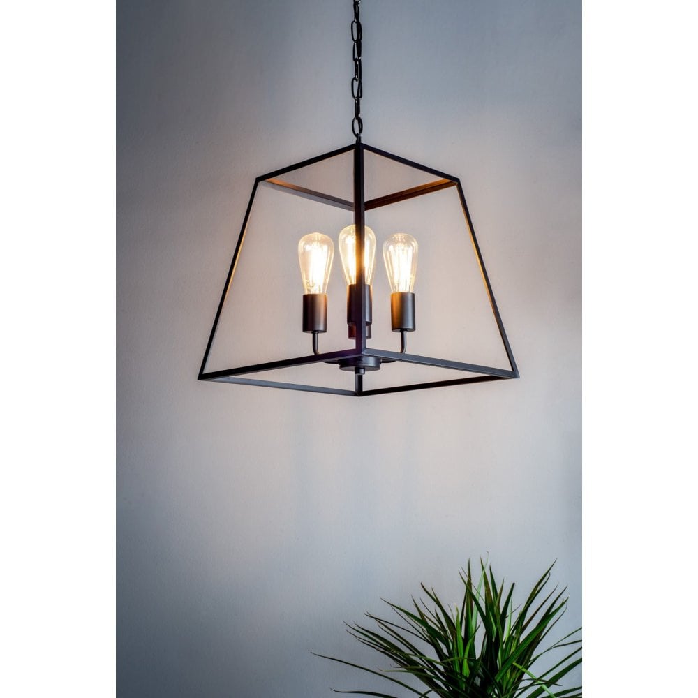 Academy 4 Light Lantern Black