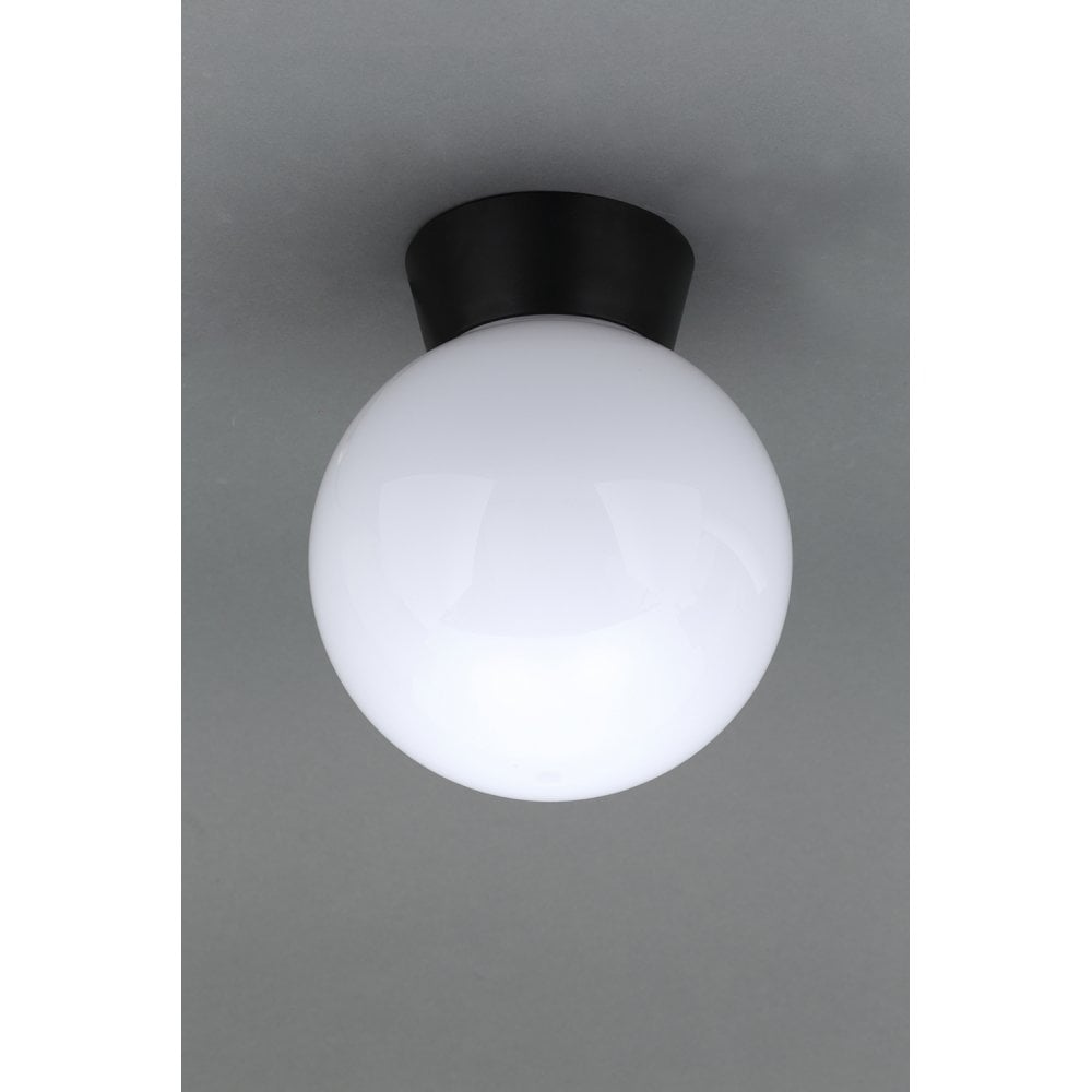 York Flush Light with Opal Globe