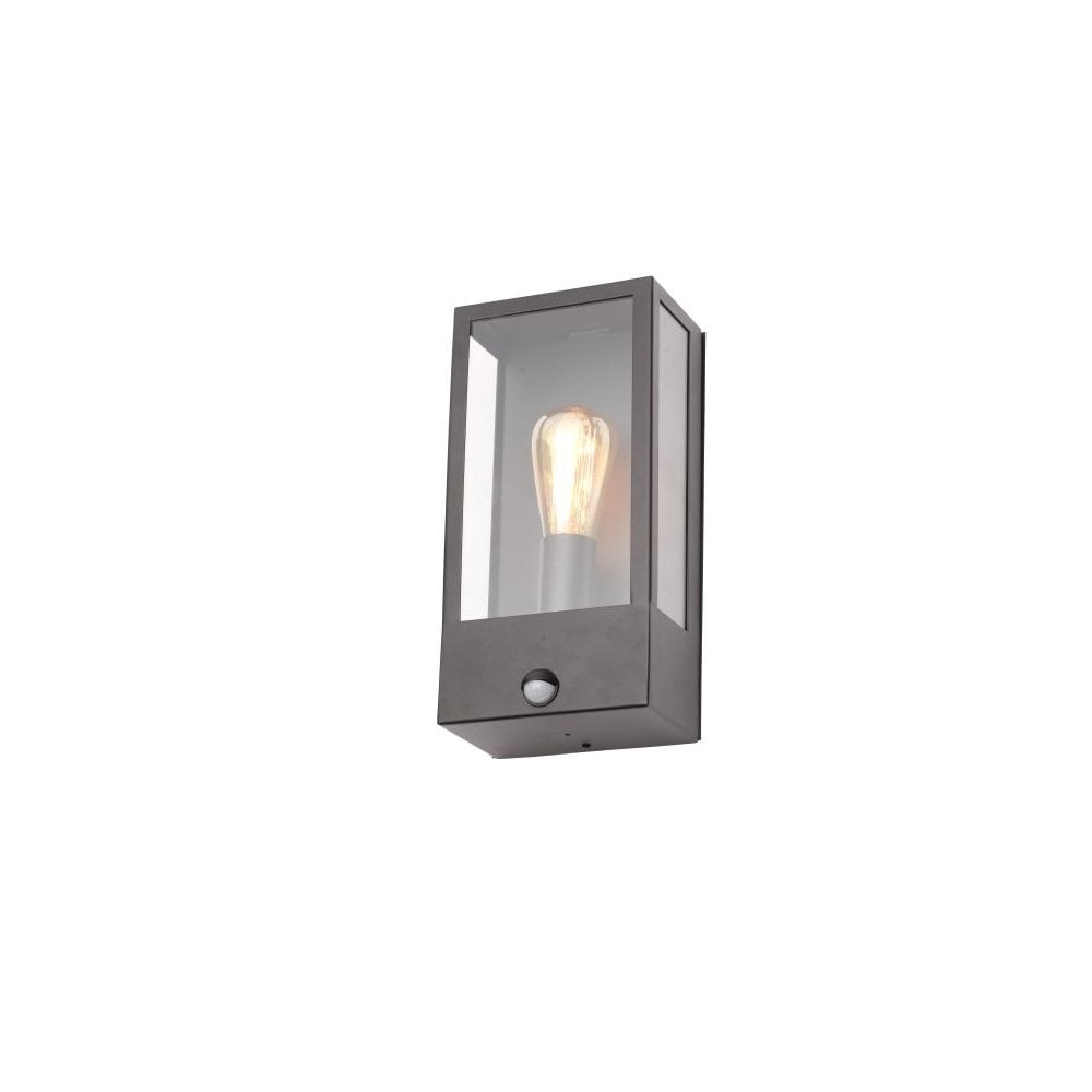 Minerva PIR Outdoor Lantern in Black