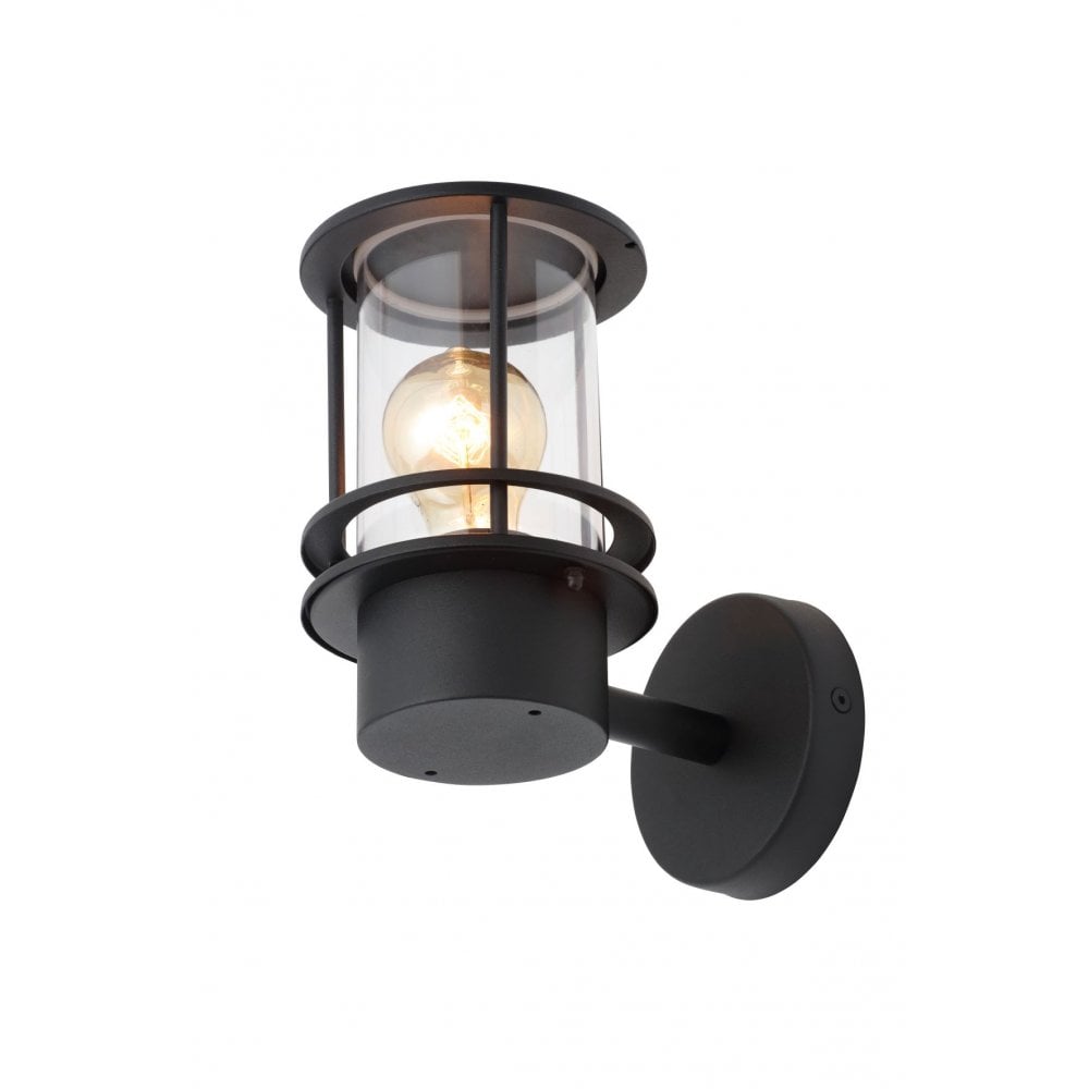 Leonis Black Outdoor Wall Lantern IP44