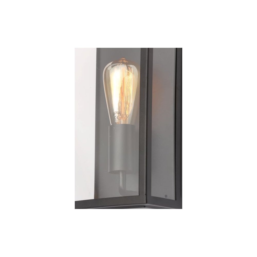 Minerva Stainless  Steel Outdoor Box Lantern - Black