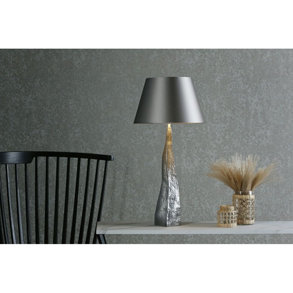 Aztec Table Lamp Pewter Base Only