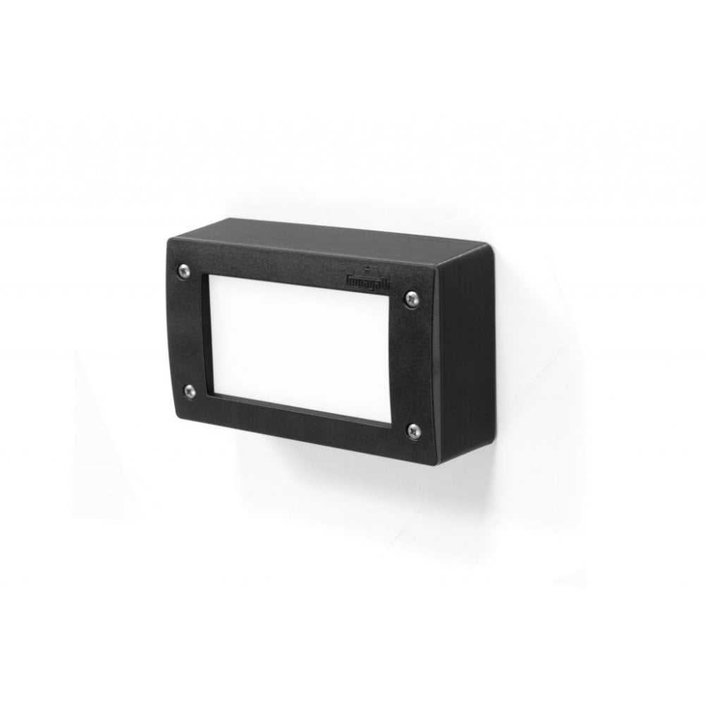 Extra leti 200 3W LED Surface Wall Light Black with Opal Diffuser