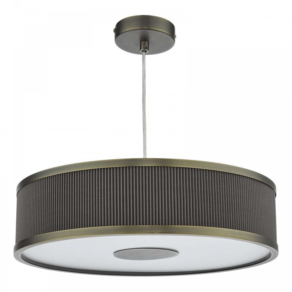 Alvaro 3 Light Pendant in Antique Bronze C/W Mushroom Detail