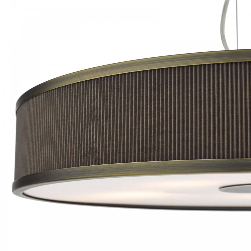 Alvaro 6 Light Pendant in Antique Bronze C/W Mushroom Detail