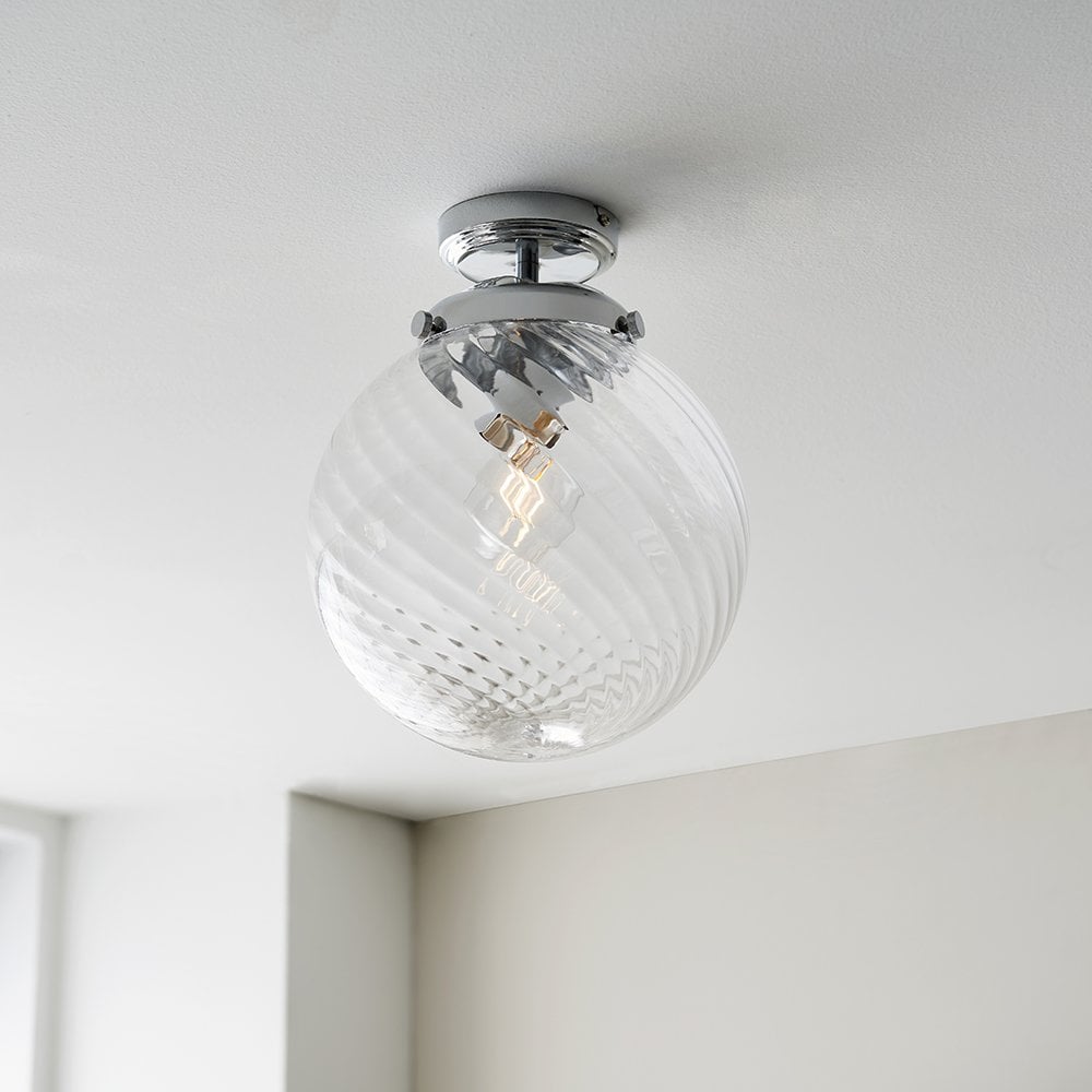 Milston Flush Light in Chrome