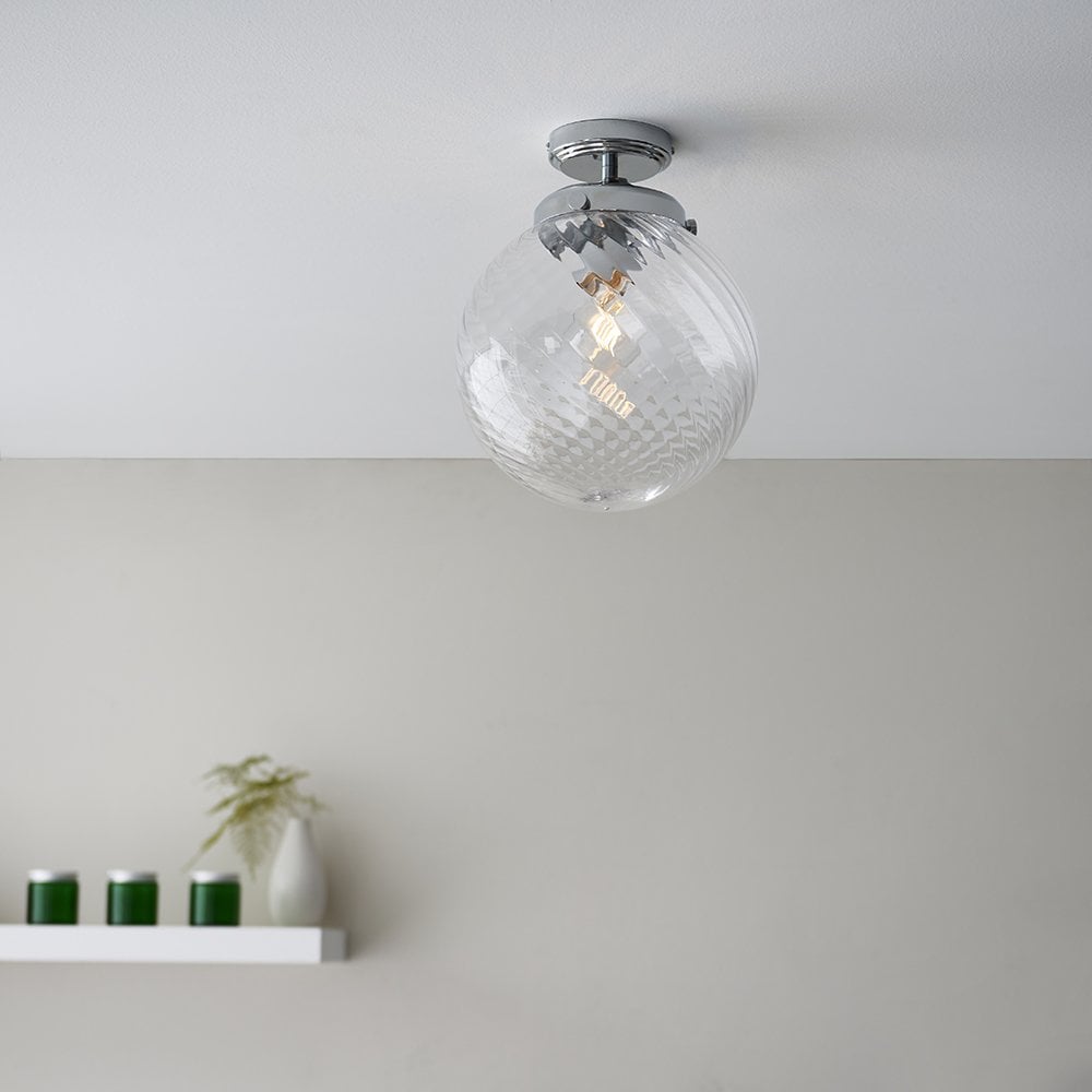 Milston Flush Light in Chrome