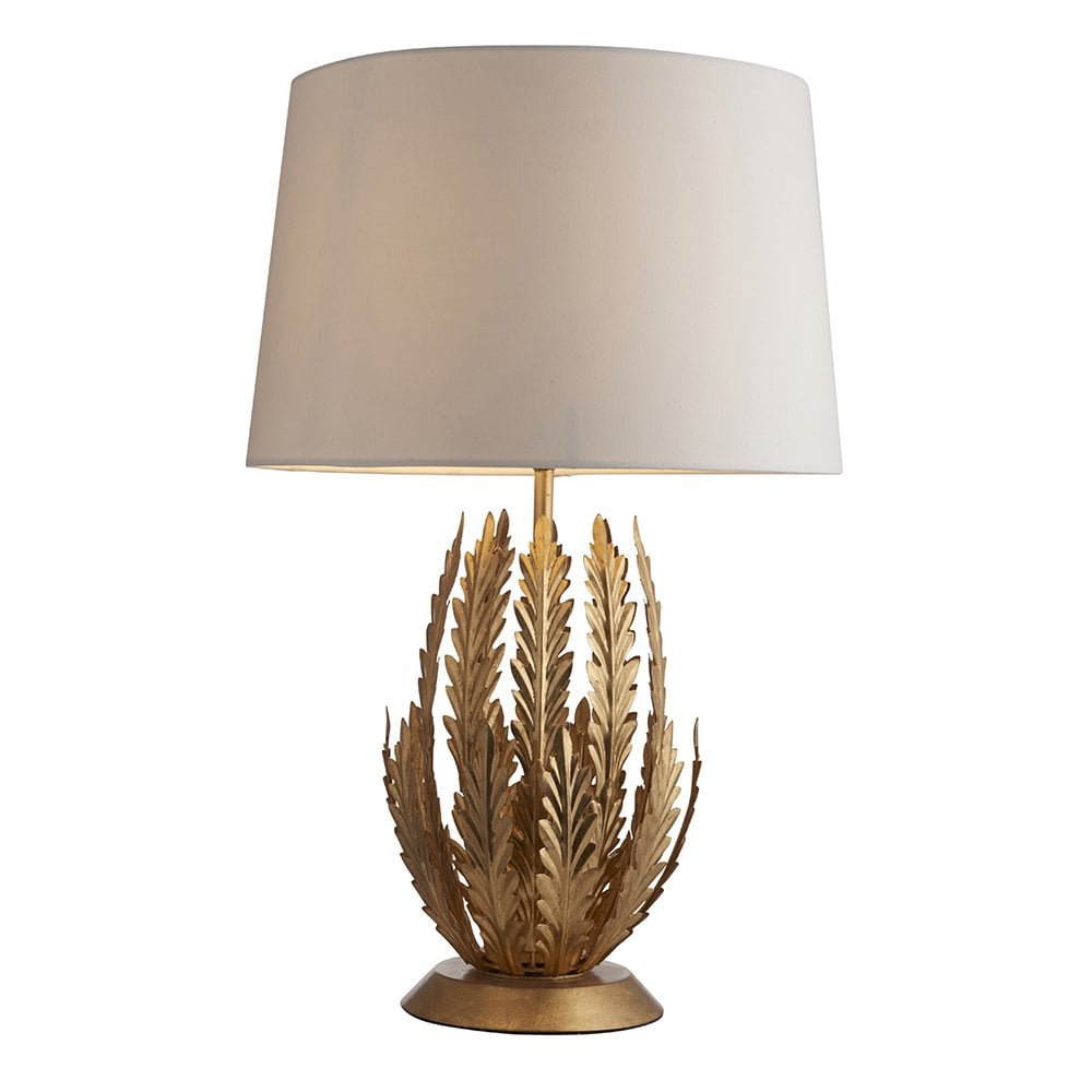 Delphine Floral Table Lamp in Gold