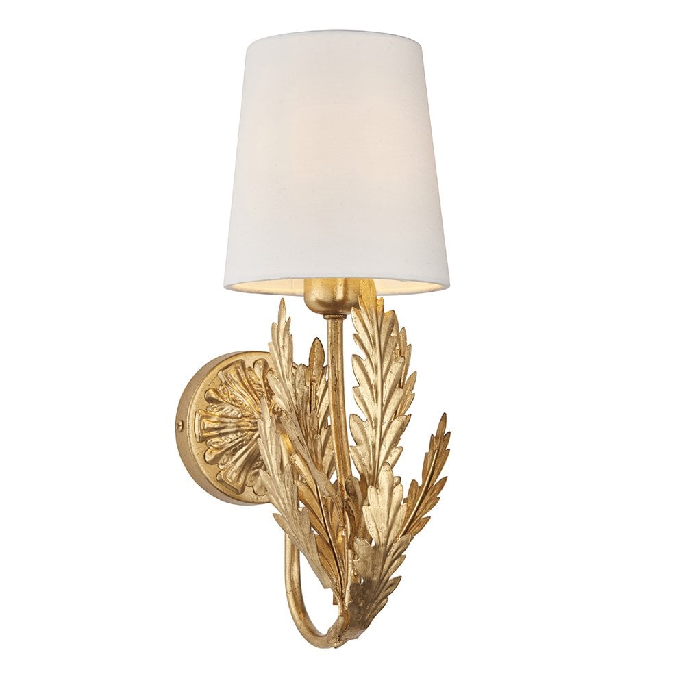 Delphine Floral Wall Lamp in Gold