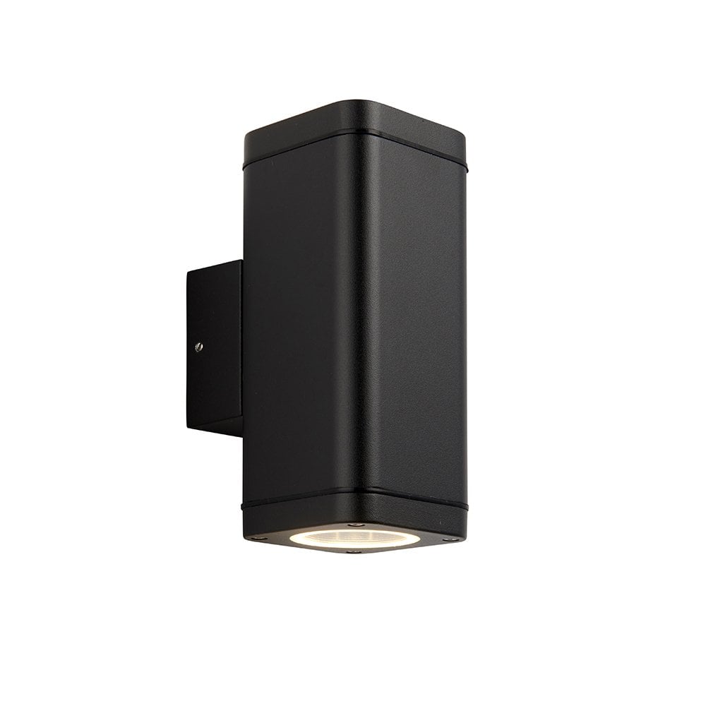 Milton 2Lt LED Wall Light in Black