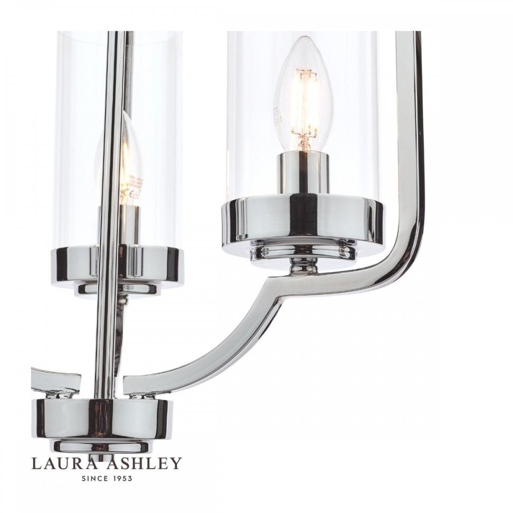 Laura Ashley Joseph 3 Light Polished Chrome