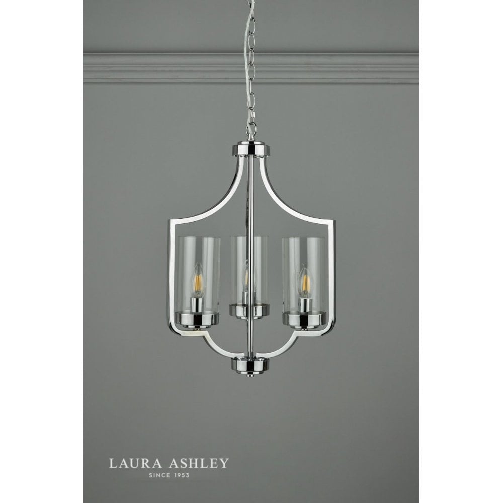 Laura Ashley Joseph 3 Light Polished Chrome