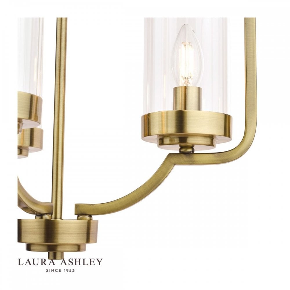 Laura Ashley Joseph 3 Light Antique Brass