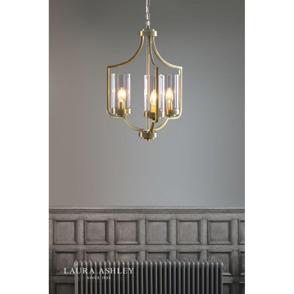 Laura Ashley Joseph 3 Light Antique Brass