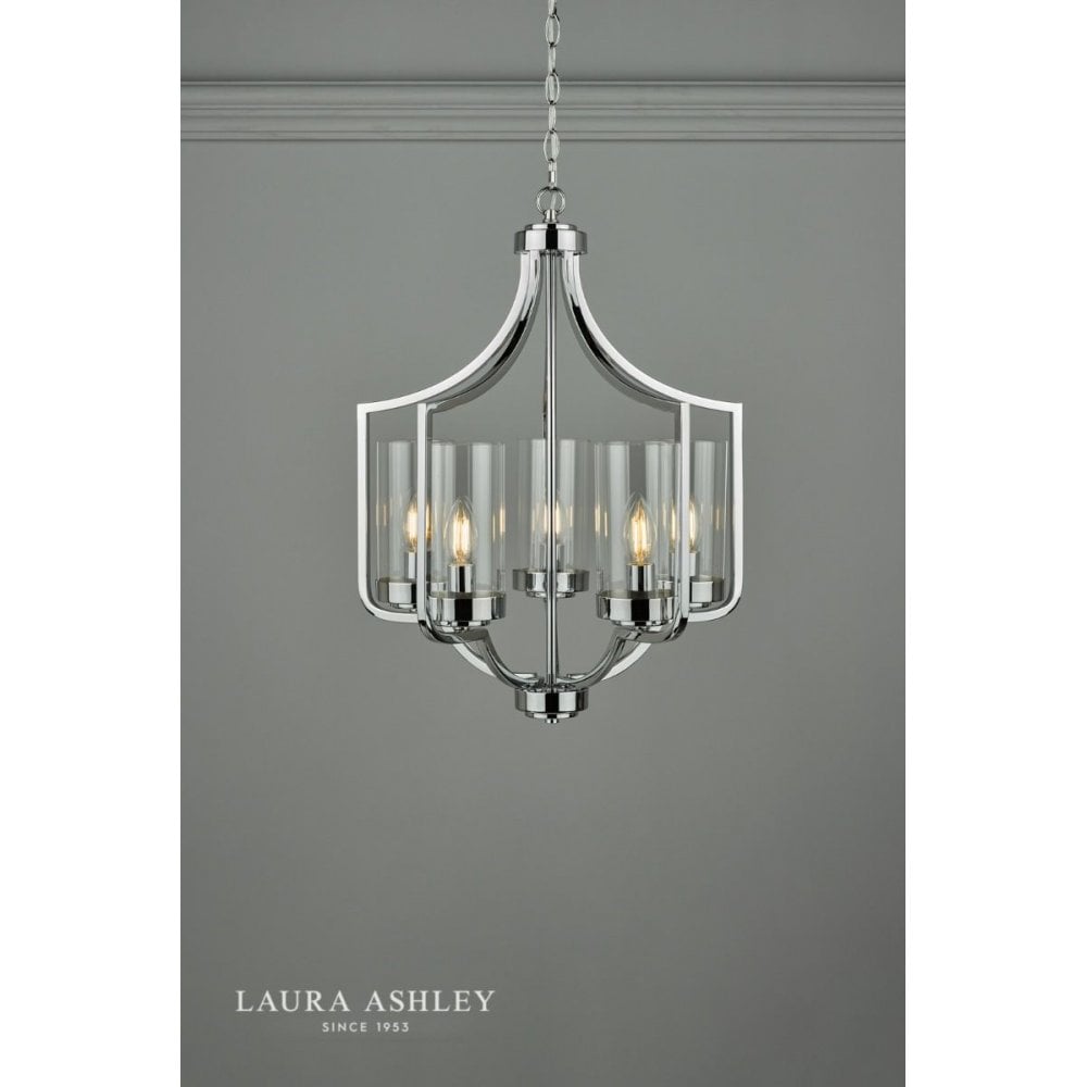 Laura Ashley Joseph 5 Light Polished Chrome