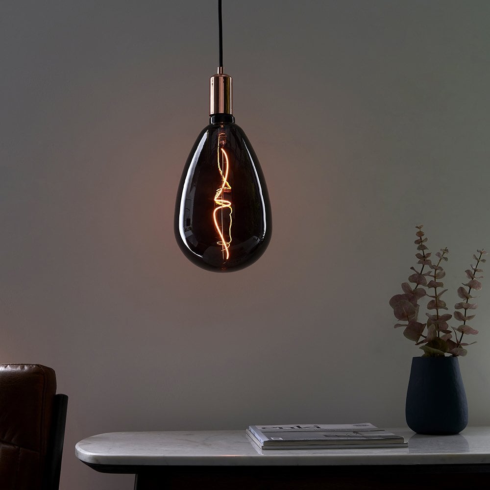 Wisp E27 Filament Buld in Smoked Glass