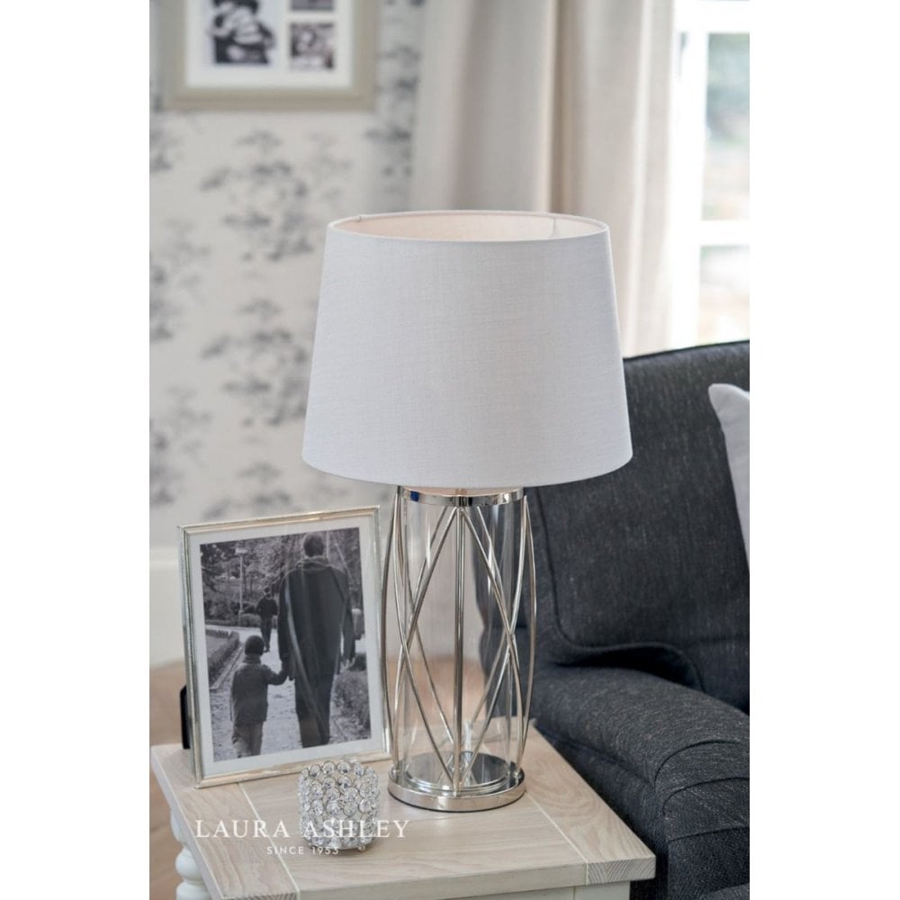 Beckworth Large Polished Nickel Lattice Table Lamp Base Only