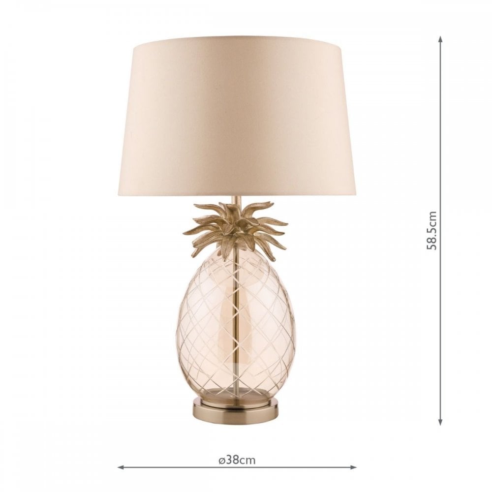 Pineapple Champagne Glass Table Lamp C/W Shade