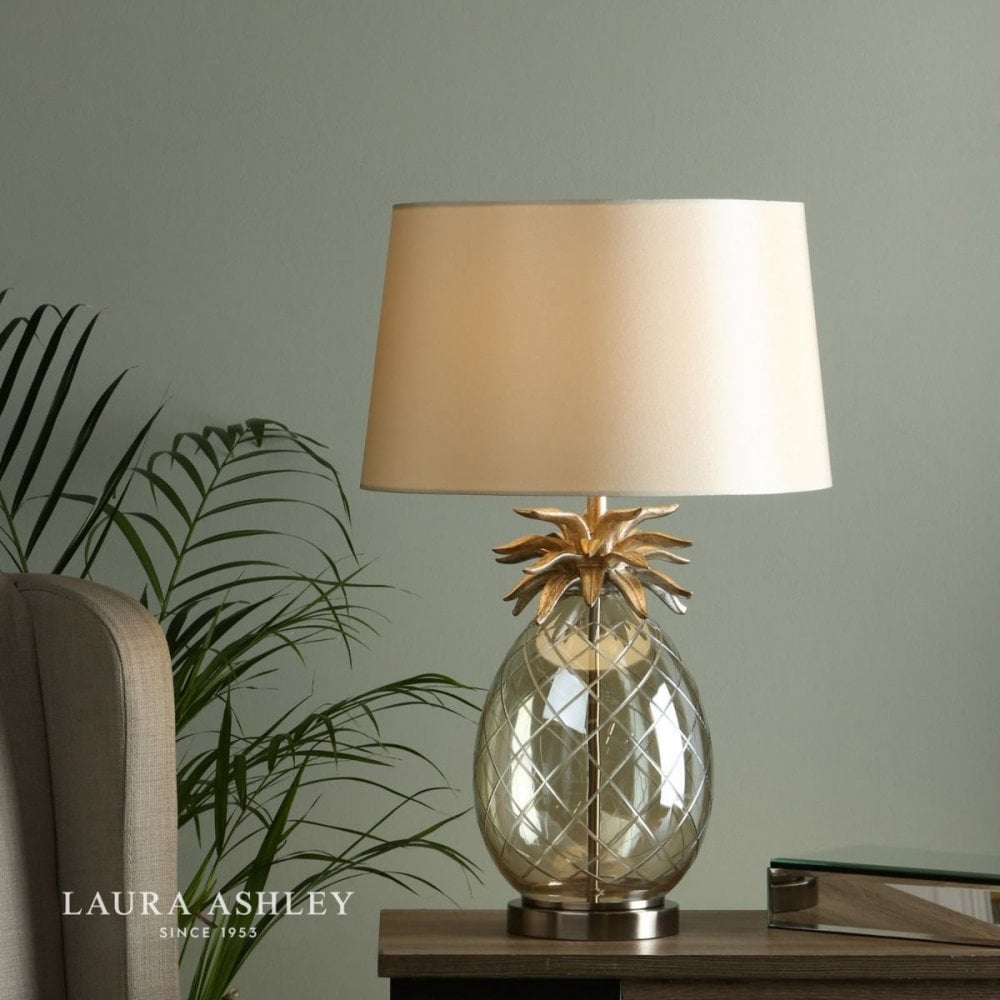 Pineapple Champagne Glass Table Lamp C/W Shade