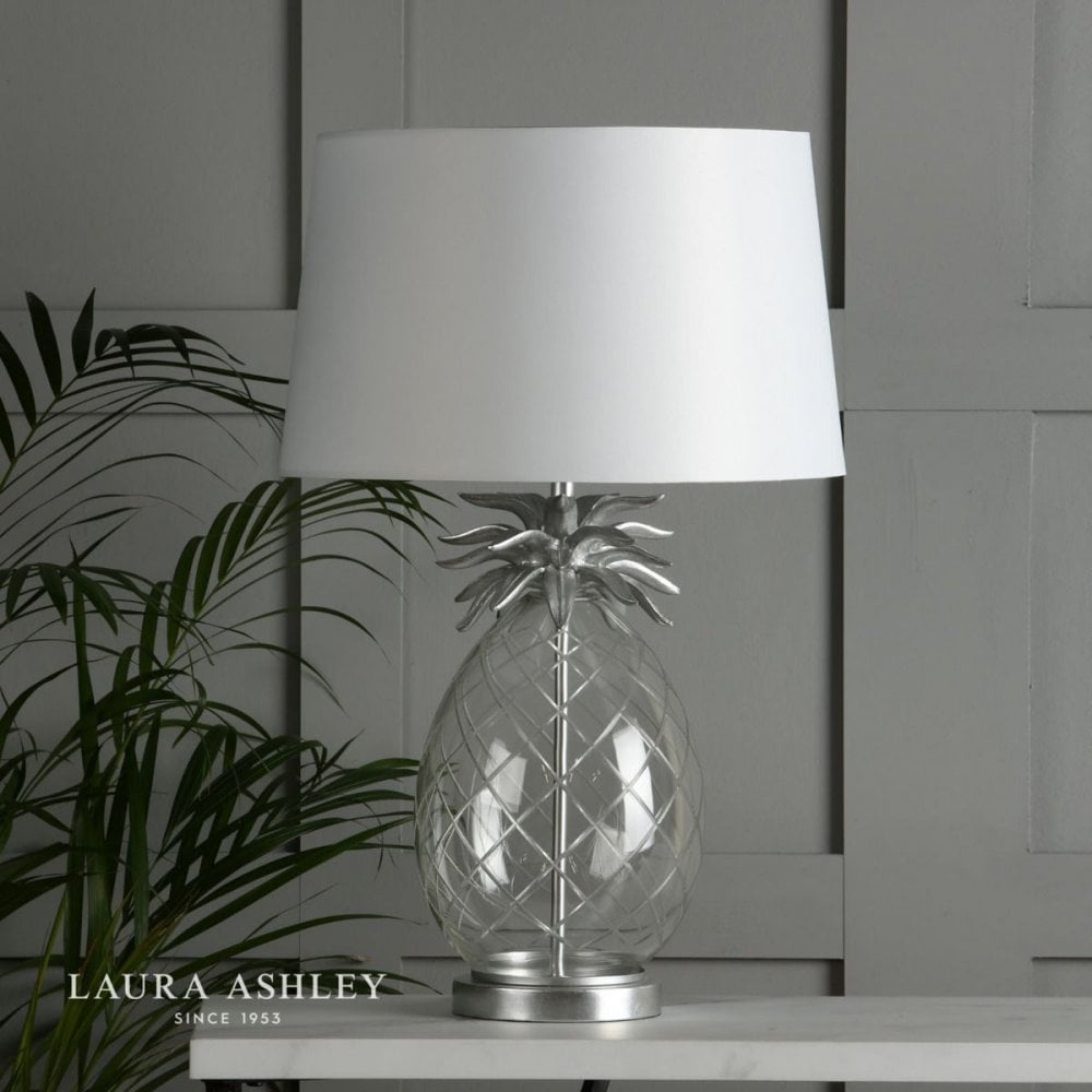Pineapple Clear Glass Table Lamp C/W Shade