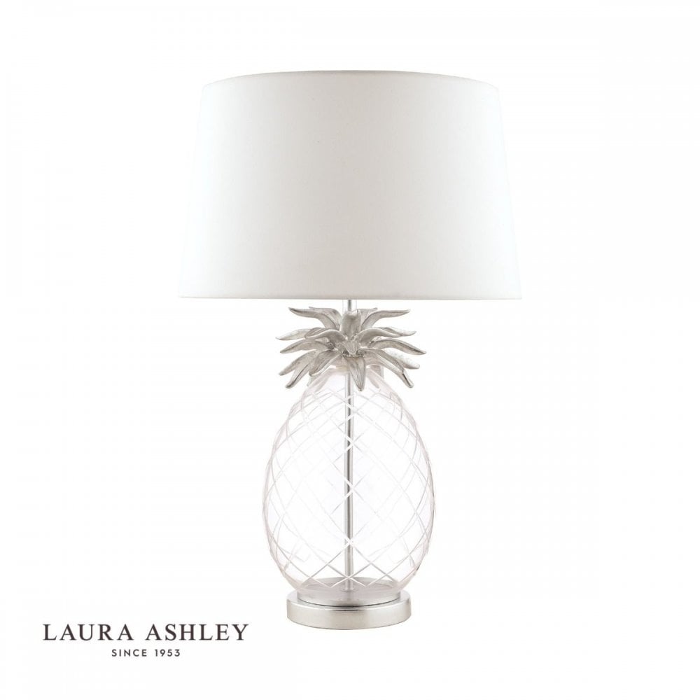 Pineapple Clear Glass Table Lamp C/W Shade