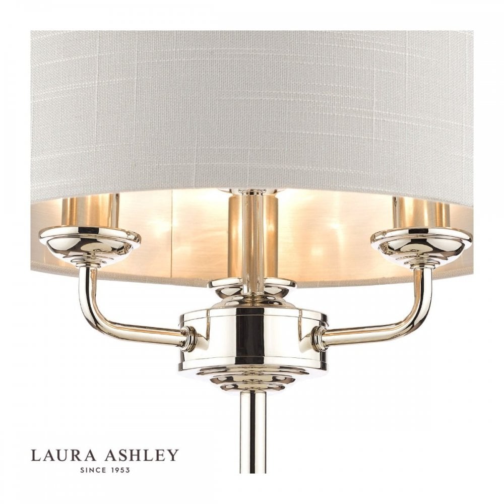 Sorrento Polished Nickel Table Lamp C/W Silver Shade with Silver Inner