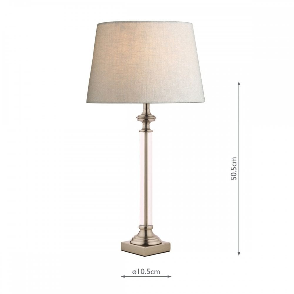 Winston Antique Chrome Table Lamp Base Only