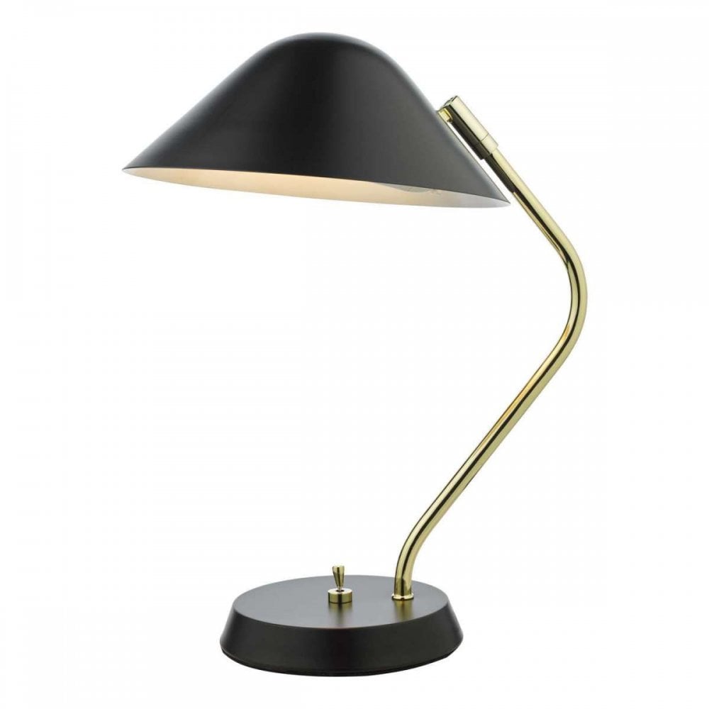 Erna Black & Polished Brass Table Lamp