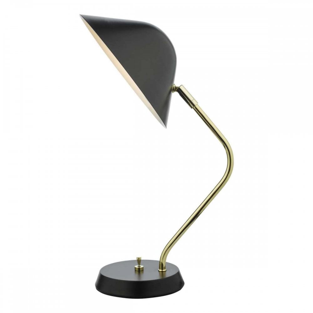 Erna Black & Polished Brass Table Lamp