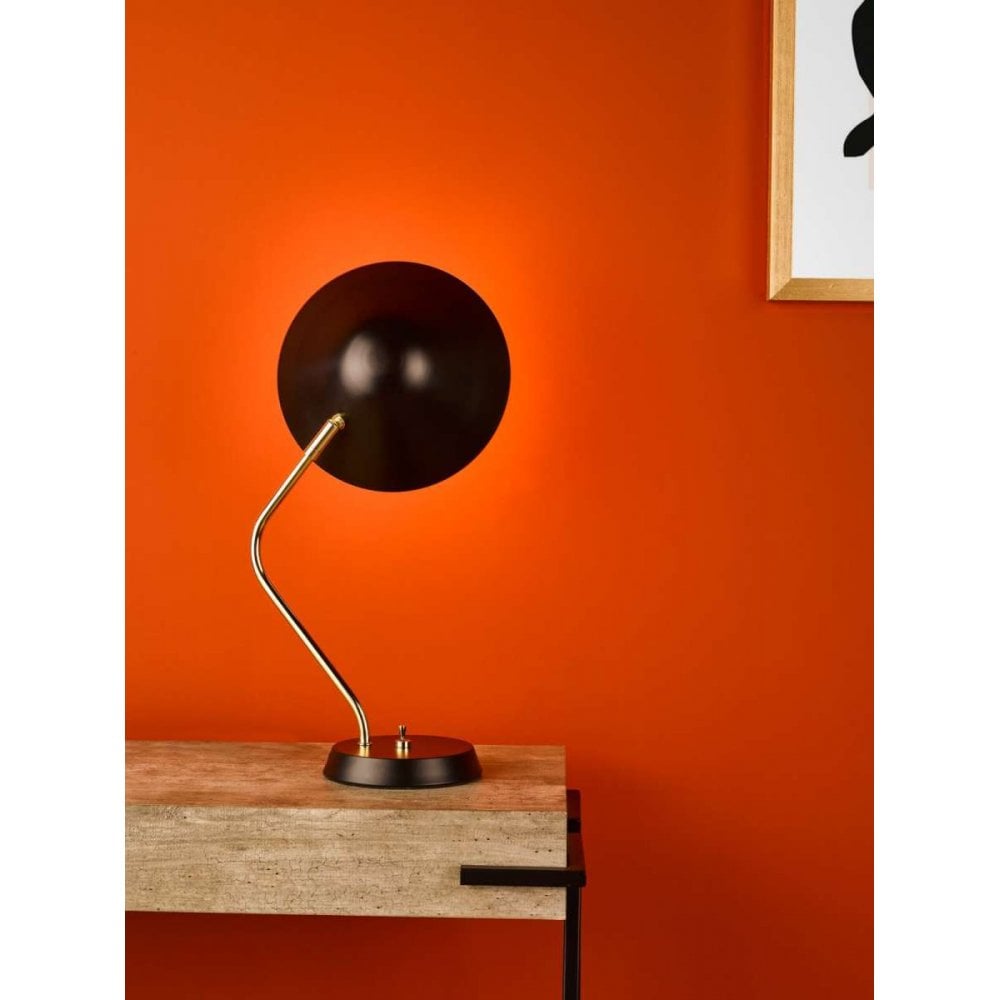 Erna Black & Polished Brass Table Lamp