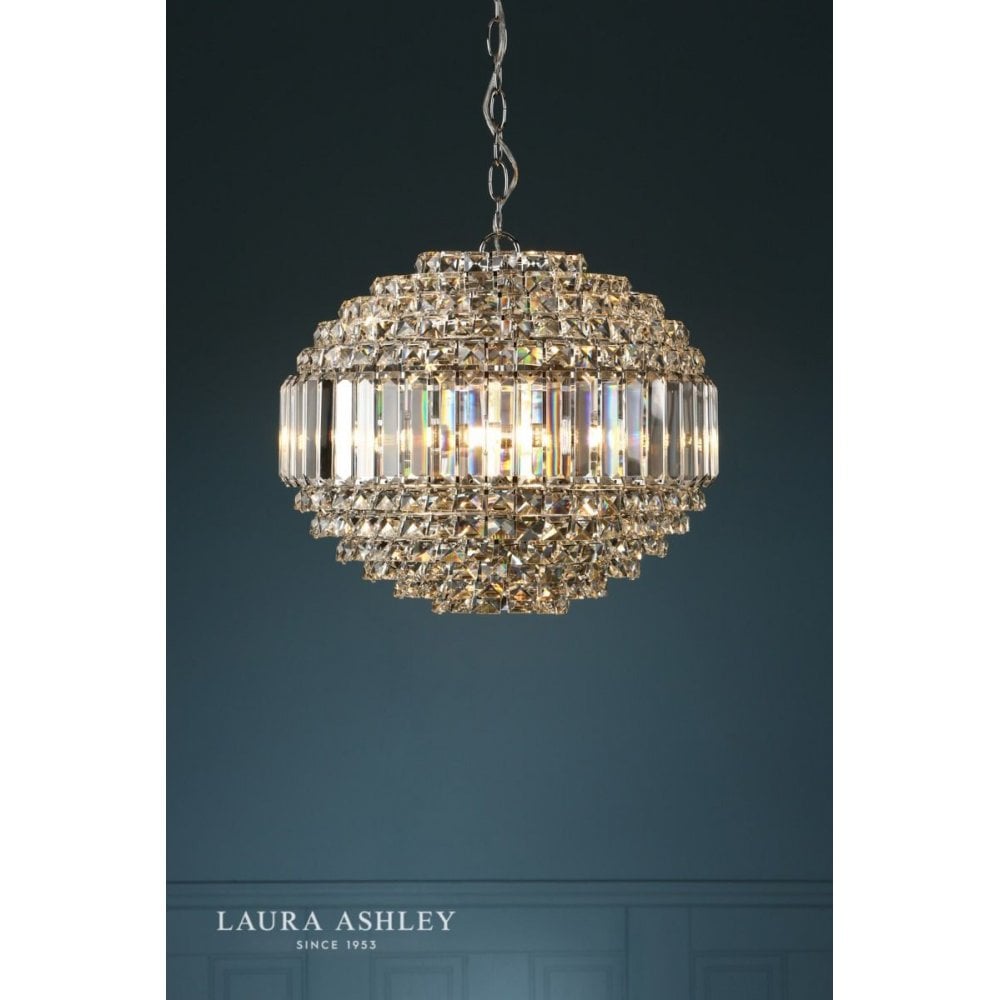 Vienna 5 Light Crystal Chandelier in Polished Chrome