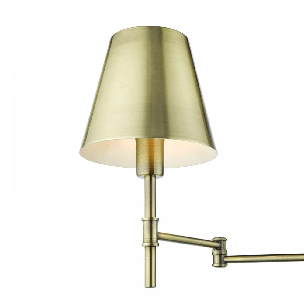 Kensington Antique Brass Swing Arm Wall Light