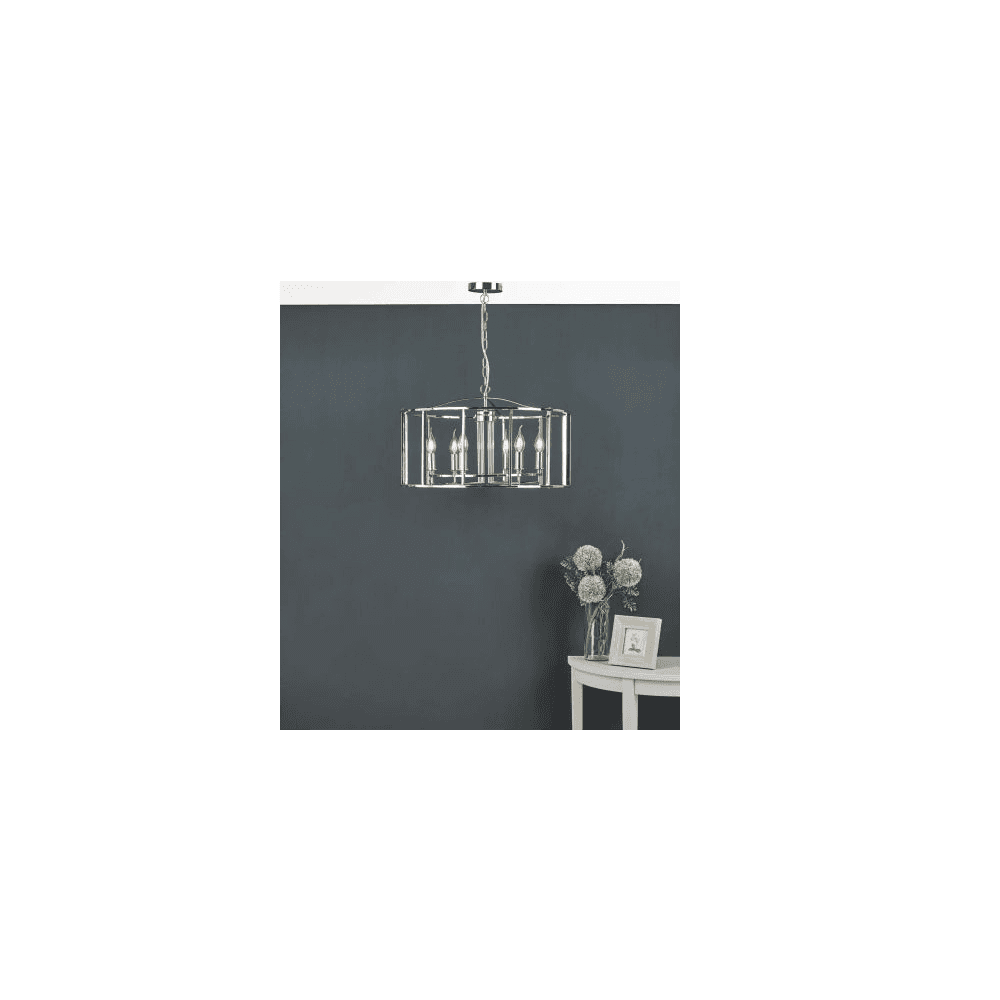 Myka 6 Light Pendant in Polished Chrome
