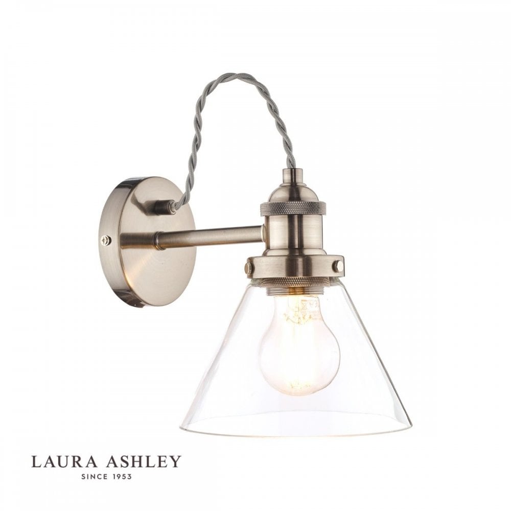 Isaac Wall Light in Brushed Chrome with Glass Shade