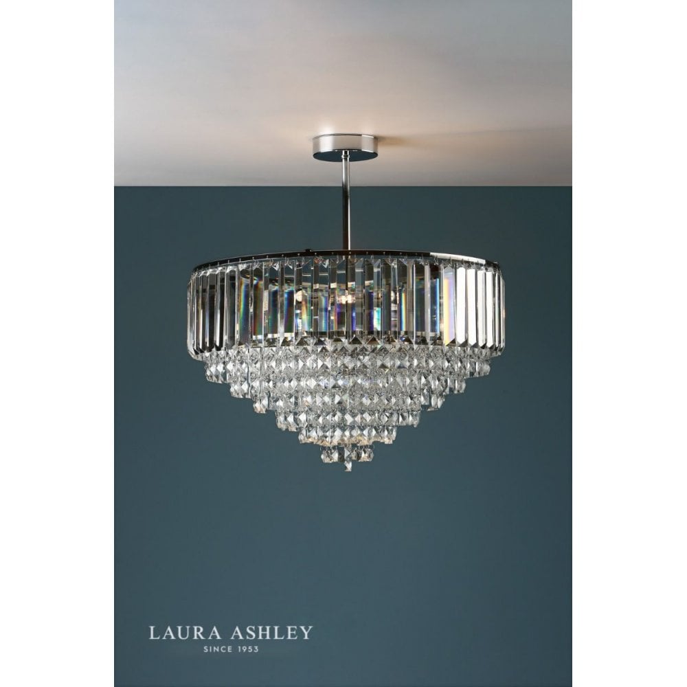 Vienna 5 Light Semi Flush in Polished Chrome