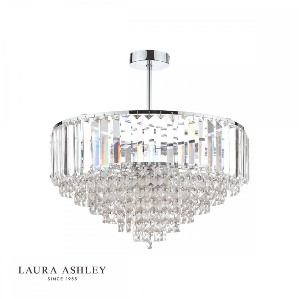 Vienna 5 Light Semi Flush in Polished Chrome