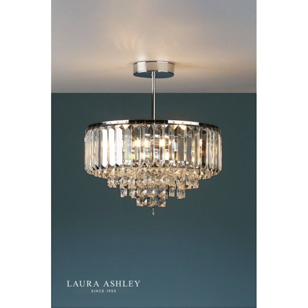 Vienna 3 Light Semi Flush in Polished Chrome