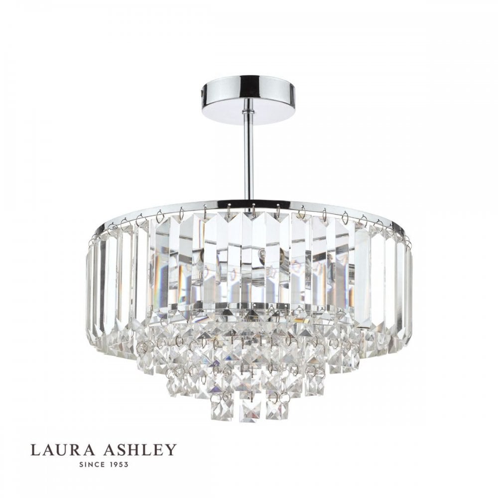 Vienna 3 Light Semi Flush in Polished Chrome