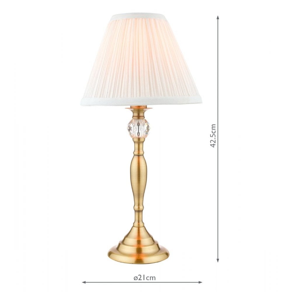 Ellis Antique Brass Table Lamp C/W Shade
