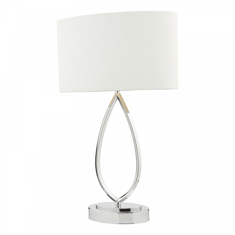 Wyatt Polished Chrome Touch Table Lamp C/W Shade