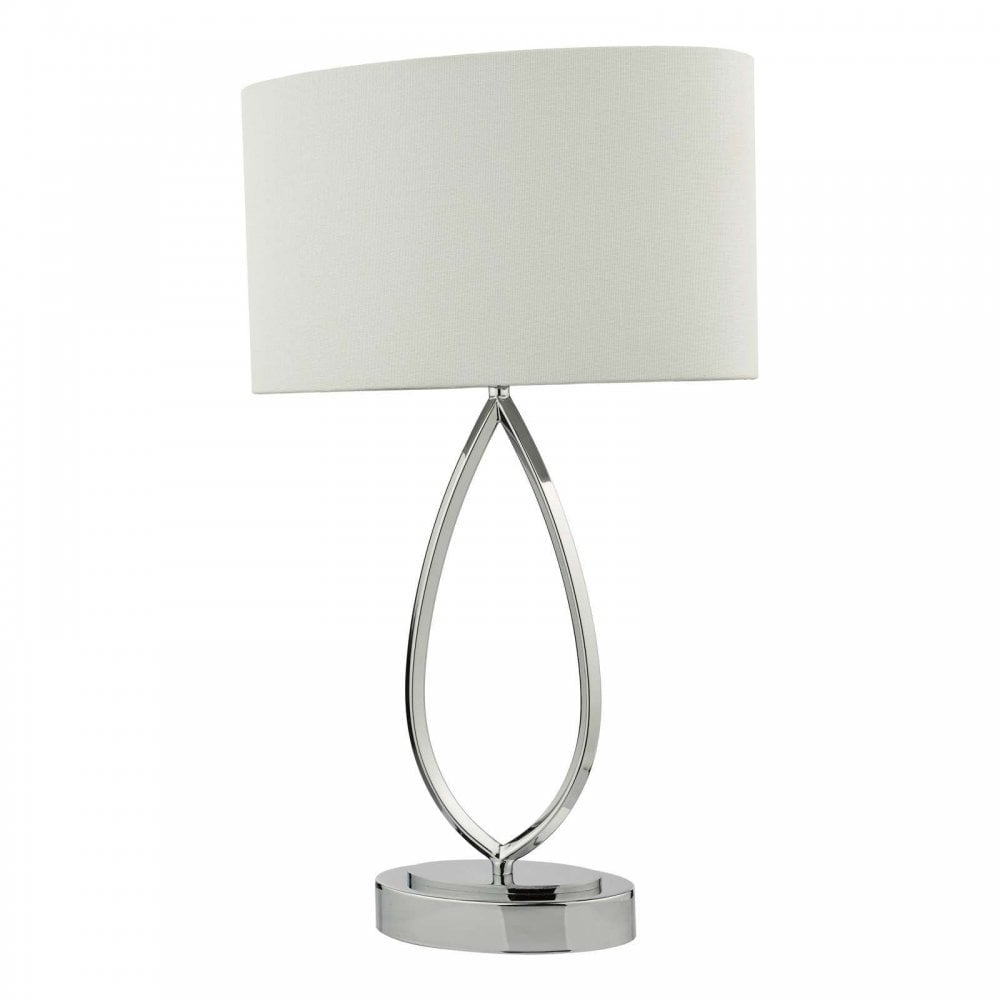 Wyatt Polished Chrome Touch Table Lamp C/W Shade