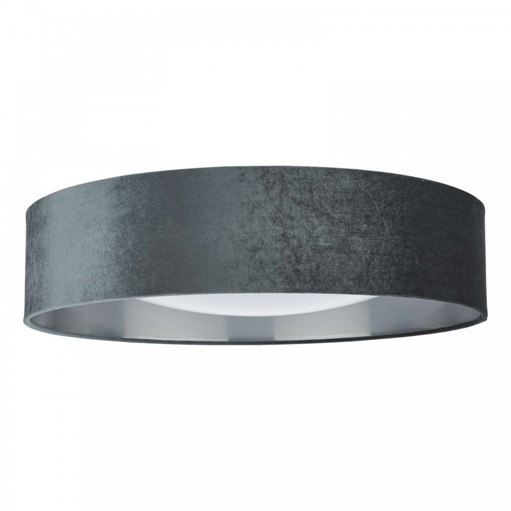 Nysa 3 Light Flush Fitting with Cool Grey Shade 60cm