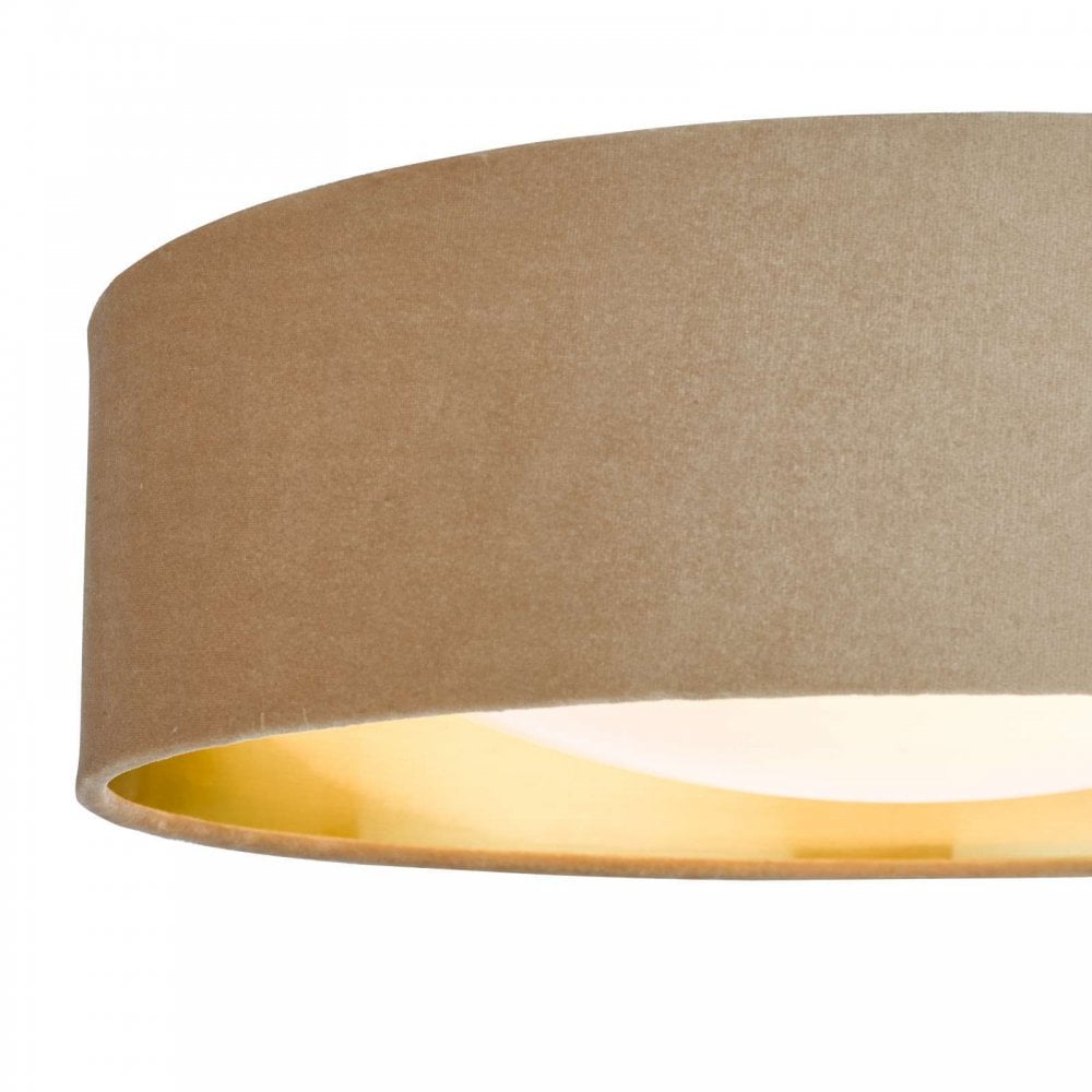 Nysa 2 Light Flush Fitting with Cool Grey Shade 40cm